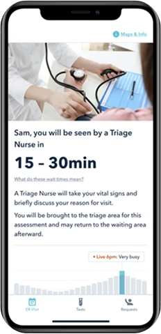Mobile interface showing increased patient satisfaction scores after implementing digital communication strategies in healthcare.